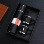 فلاسک سه فنجان مشکی هدیه سازمانی
