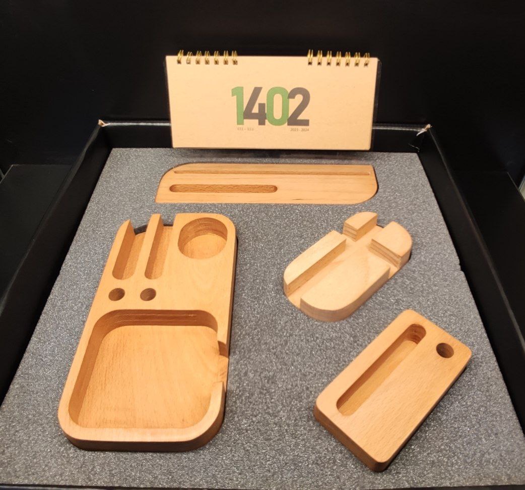 ست رومیزی چوبی کد 023 (2) ست رومیزی چوبی