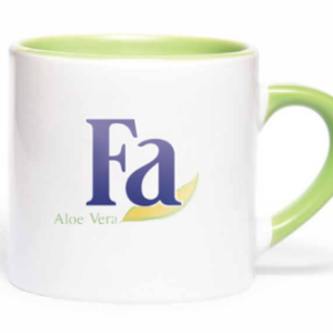 فنجان سرامیک دسته داخل رنگی