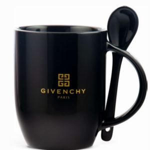 ماگ سرامیک قاشق دار تمام مشکی