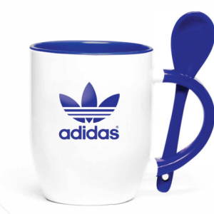 ماگ سرامیک قاشق دار دسته داخل رنگی